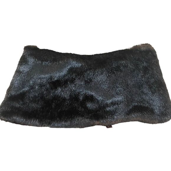 Girls Fur Stole & Muff Hand Warmer Brown - Picture 2 of 2